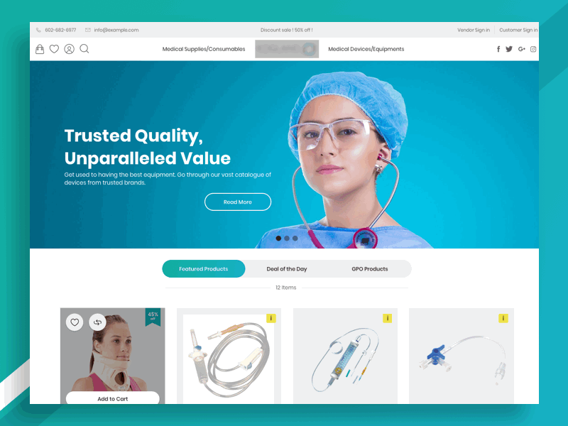 website for medical equipments