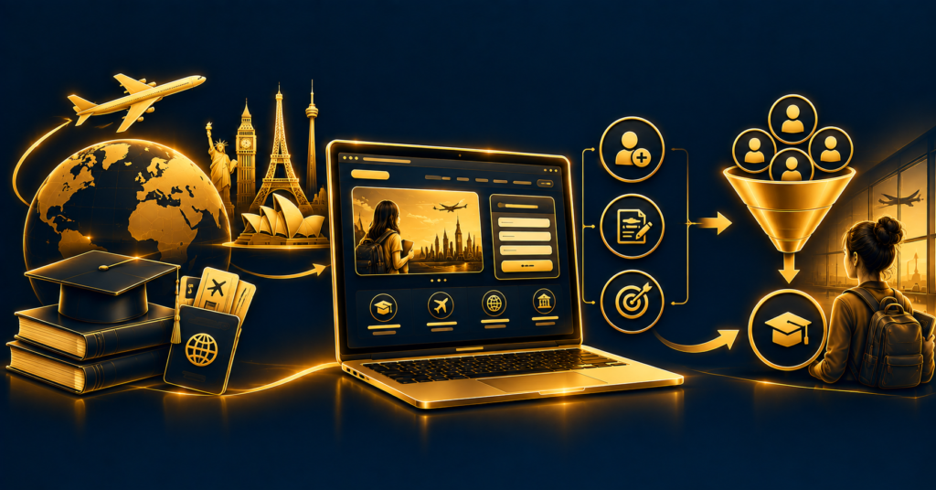 Landing page strategy for study abroad consultants